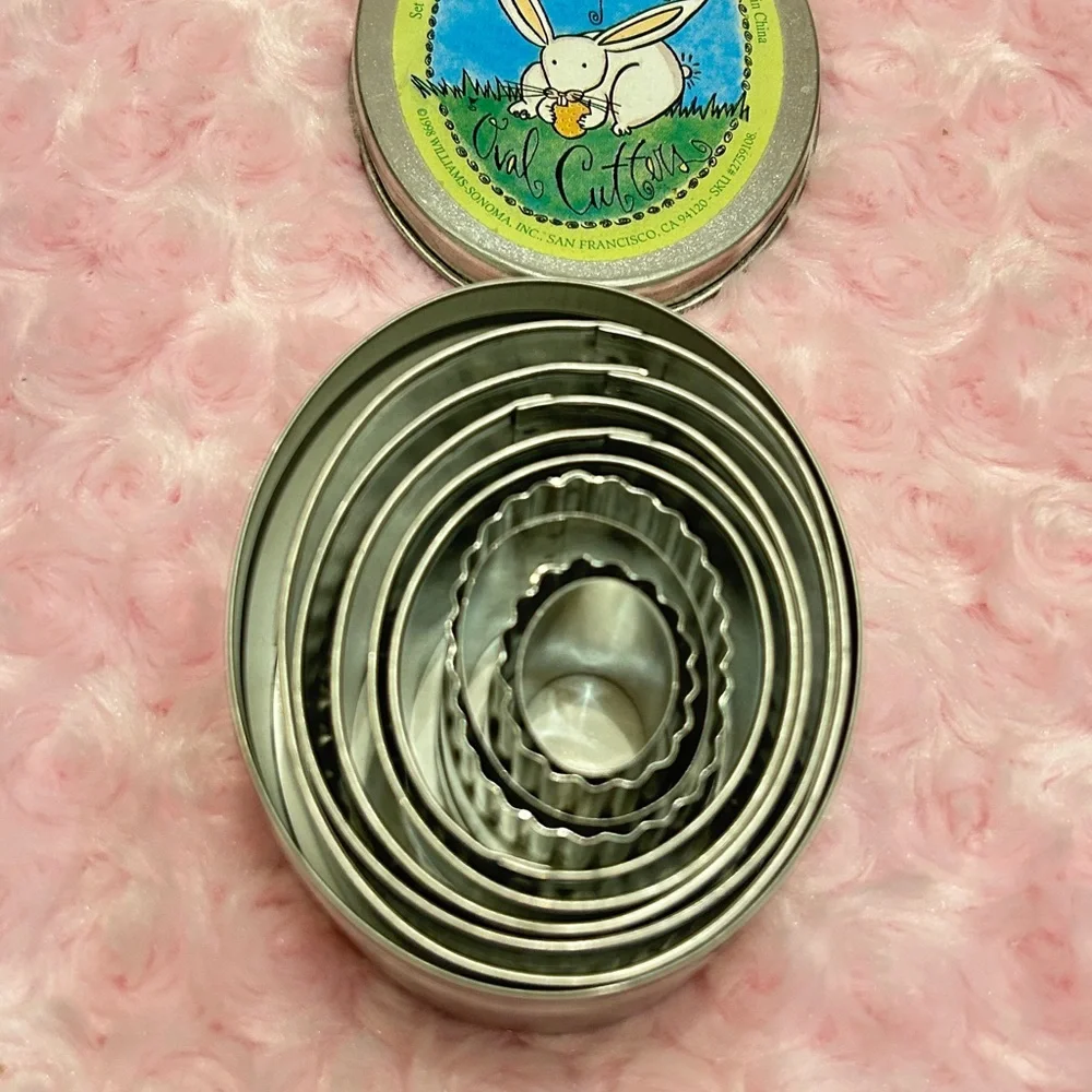 Vintage Williams Sonoma egg-shaped Oval cutters.
